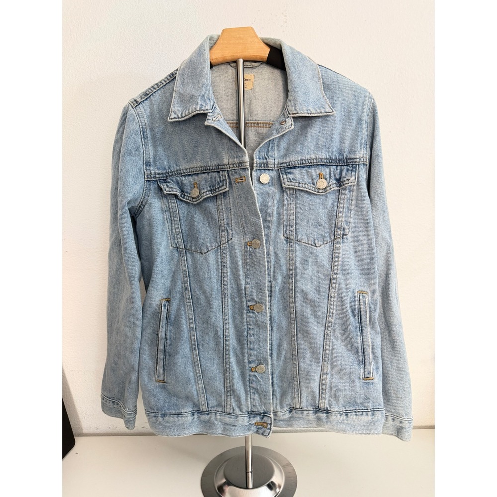 Gap 1969‎ Mens Light Wash Denim Trucker Jacket Small Blue Cotton Button Front